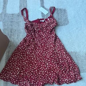 Reformation Red Floral Mini Dress